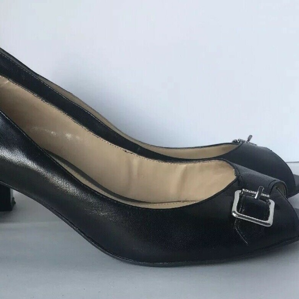 Women Classic Ralph Lauren Damaris Leather Peep To